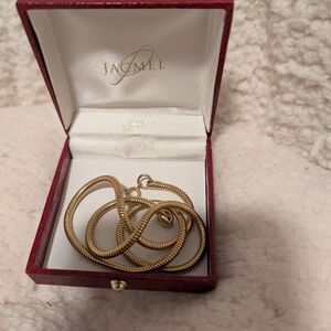 Vintage Serpentine Gold Necklace